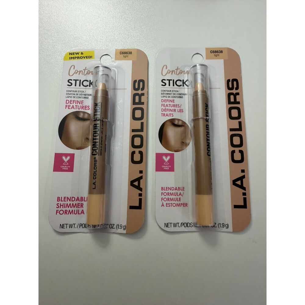 L.A. Colors Contour Stick Light Set of 2 0.07 oz NEW Face Makeup